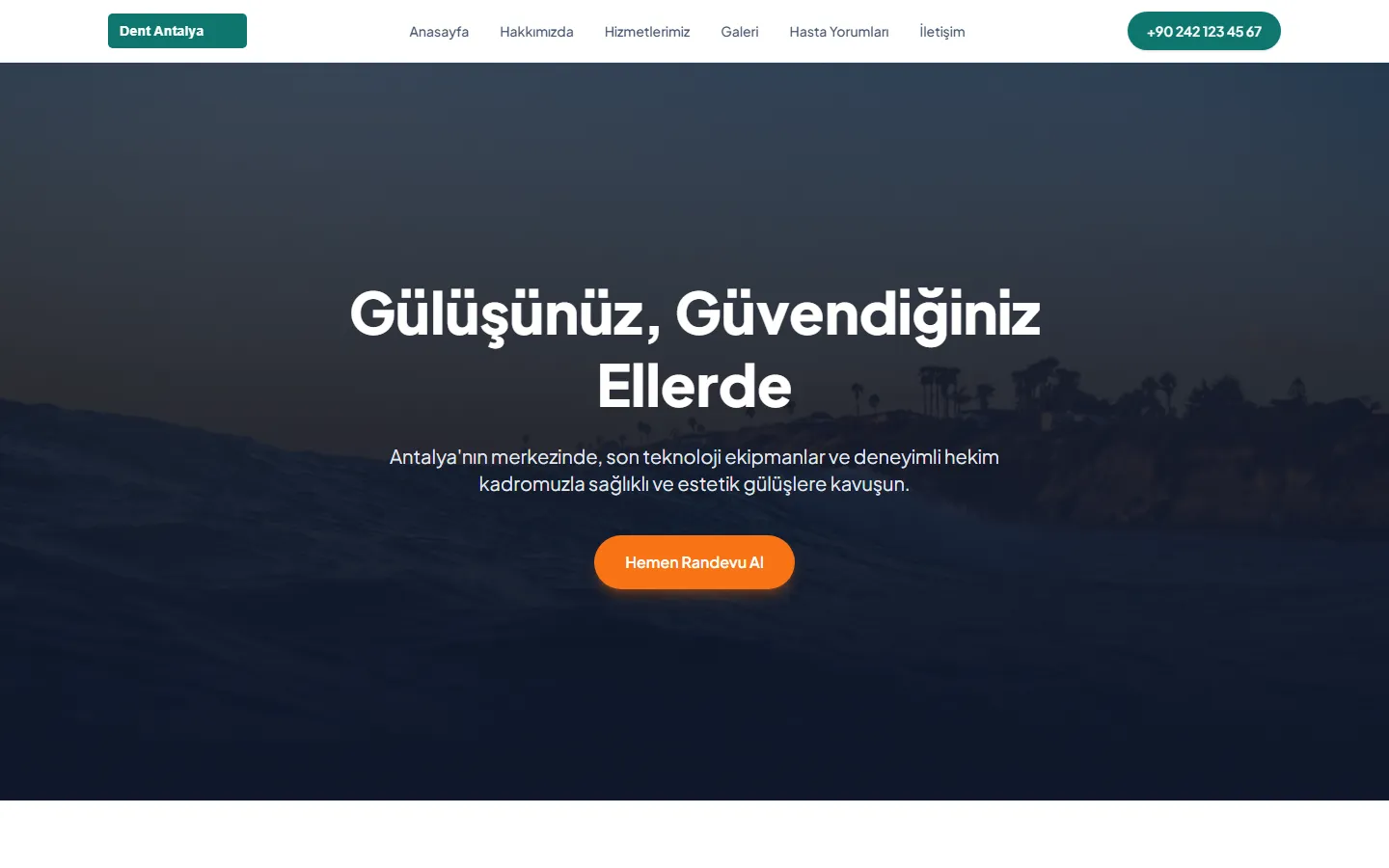 Dent Antalya — Diş Kliniği web sitesi