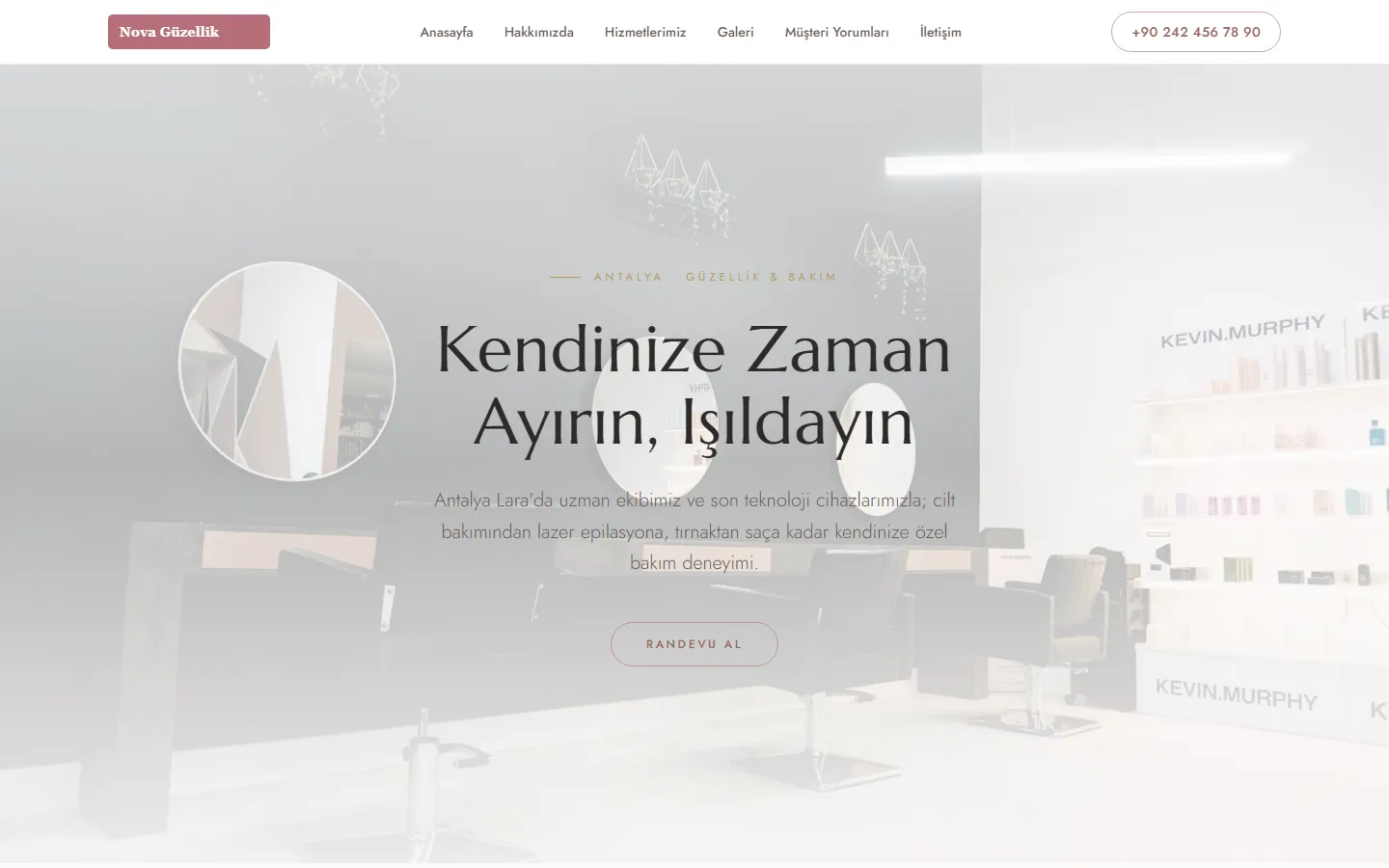 Nova Güzellik — Güzellik Salonu web sitesi